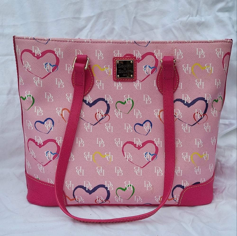 Dooney and Bourke Large Shopper Tote Valentine's Day Heart
